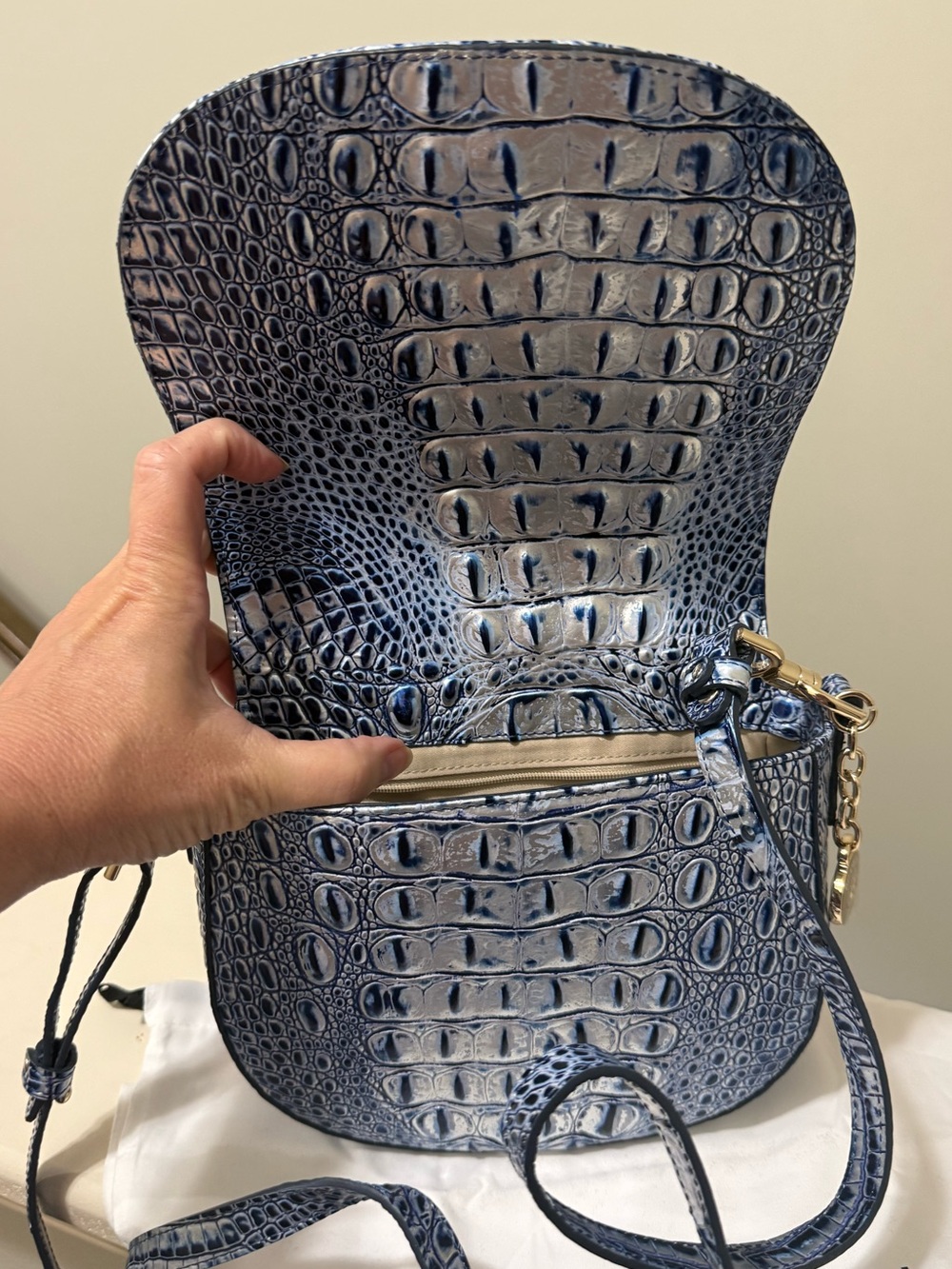 NWOT Brahmin Briar Coastal Blue Melbourne Crossbody - Picture 4 of 8